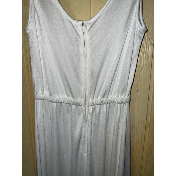 Vintage Jumpsuit Womens Large 12 Super Wide Flare Maxi Charlie's Angels Disco - Picture 7 of 10